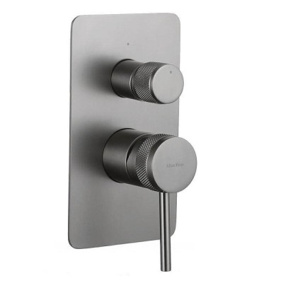 Смеситель Allen Brau Priority 5.31011-MG для ванны и душа, на 2 потребителя, цвет графит брашированный