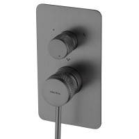 Смеситель Allen Brau Priority 5.31A11-MG для ванны и душа, на 3 потребителя, цвет графит брашированный