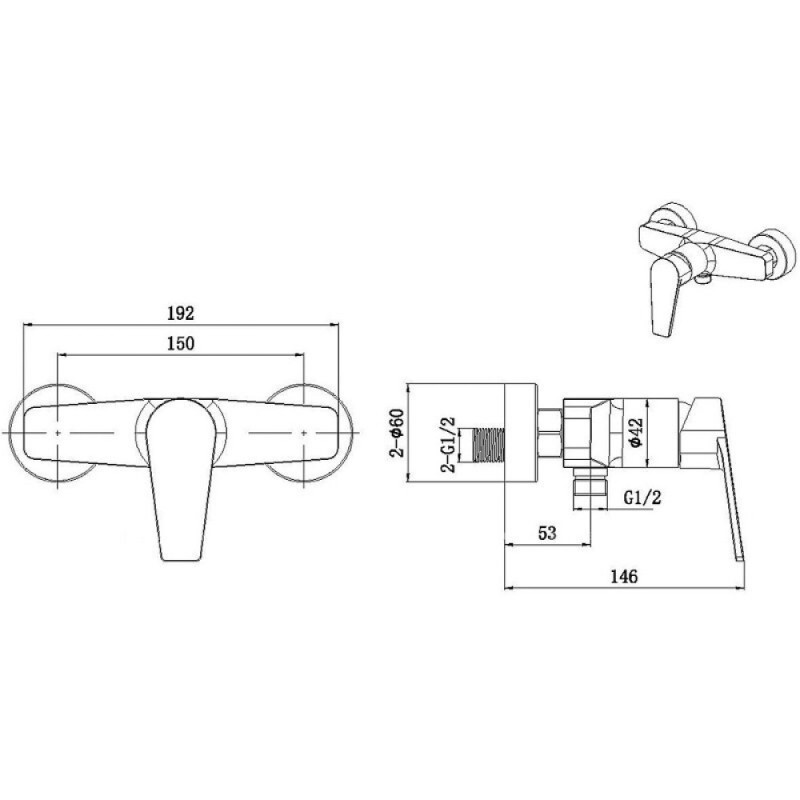 Смеситель Allen Brau Eclipse 5.E1004-31 для душа, цвет черный матовый