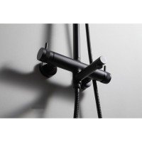 Душевая система Allen Brau Priority 5.31A10-31, с изливом, черный матовый