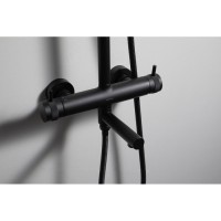 Душевая система Allen Brau Priority 5.31A10-31, с изливом, черный матовый