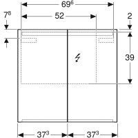Зеркальный шкаф Geberit Option, 75 см, со светодиодной подсветкой, корпус зеркальный, 500.205.00.1