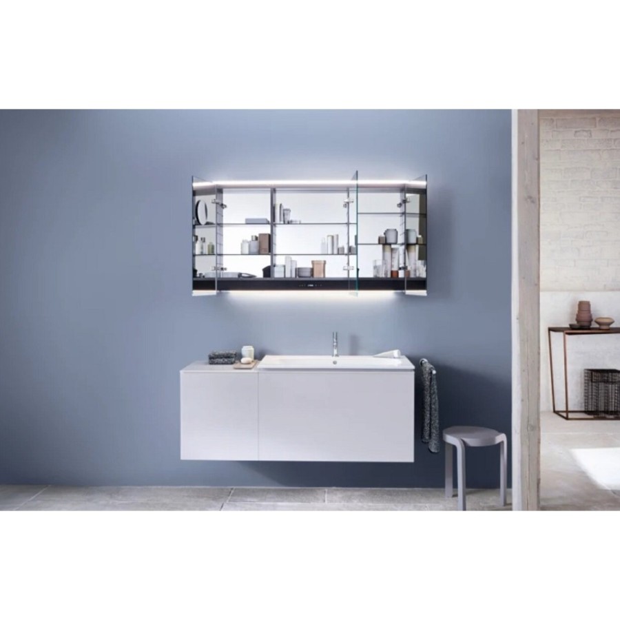 Зеркальный шкаф Geberit Option 500.207.00.1, 120 см, с LED подсветкой, нейтральный белый свет