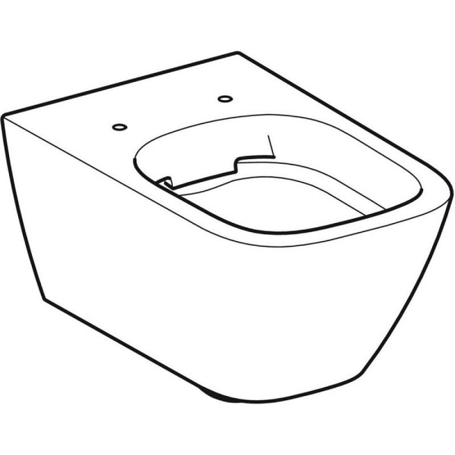 Подвесной унитаз Geberit Smyle Square, безободковый, белый, 500.208.01.1