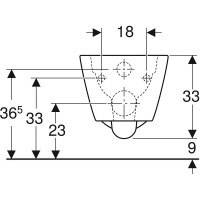 Подвесной унитаз Geberit Smyle Square, безободковый, белый, 500.208.01.1