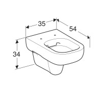 Подвесной унитаз Geberit Smyle 500.210.01.1, безободковый, белый