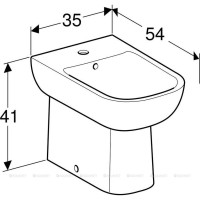 Биде Geberit Smyle 500.217.01.1, напольное, белое