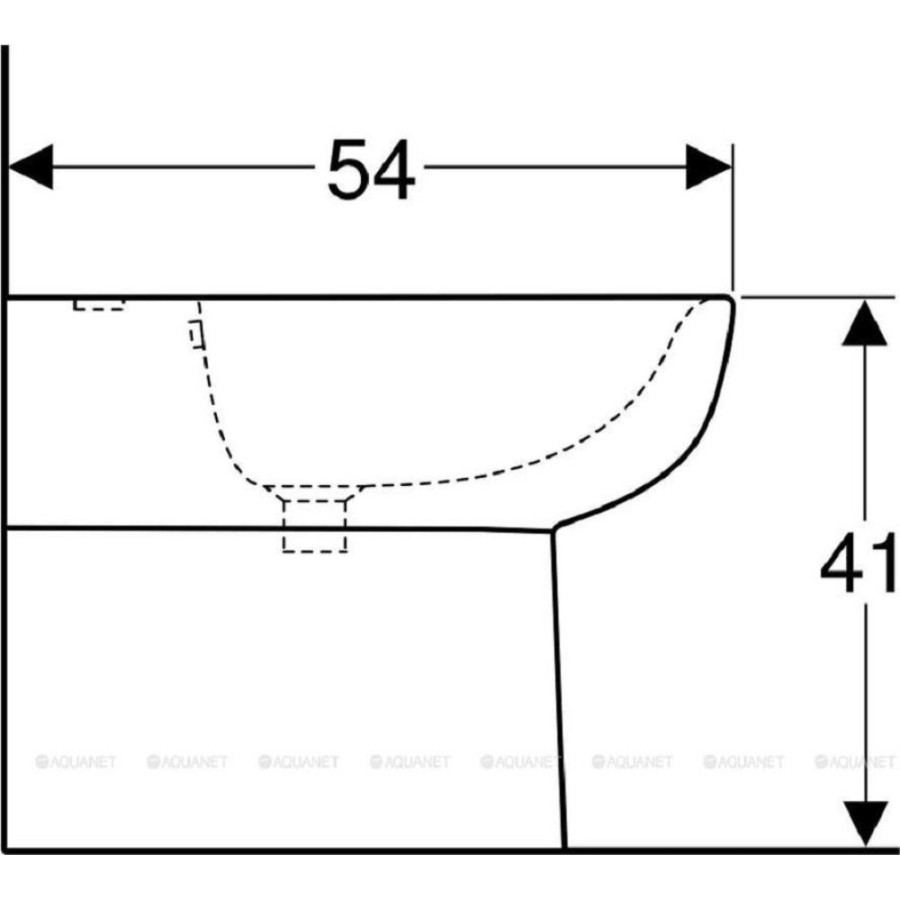 Биде Geberit Smyle 500.217.01.1, напольное, белое
