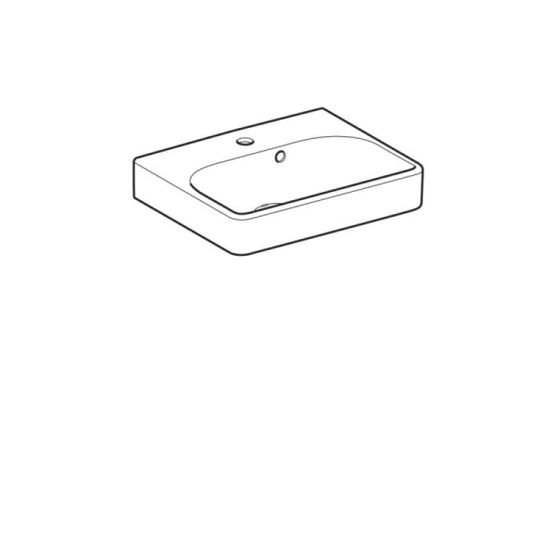 Раковина Geberit Smyle Square 500.222.01.1, 45 см, фарфор, белая