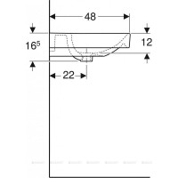 Раковина Geberit Smyle Square 500.225.01.1, 120 см, фарфор, белая