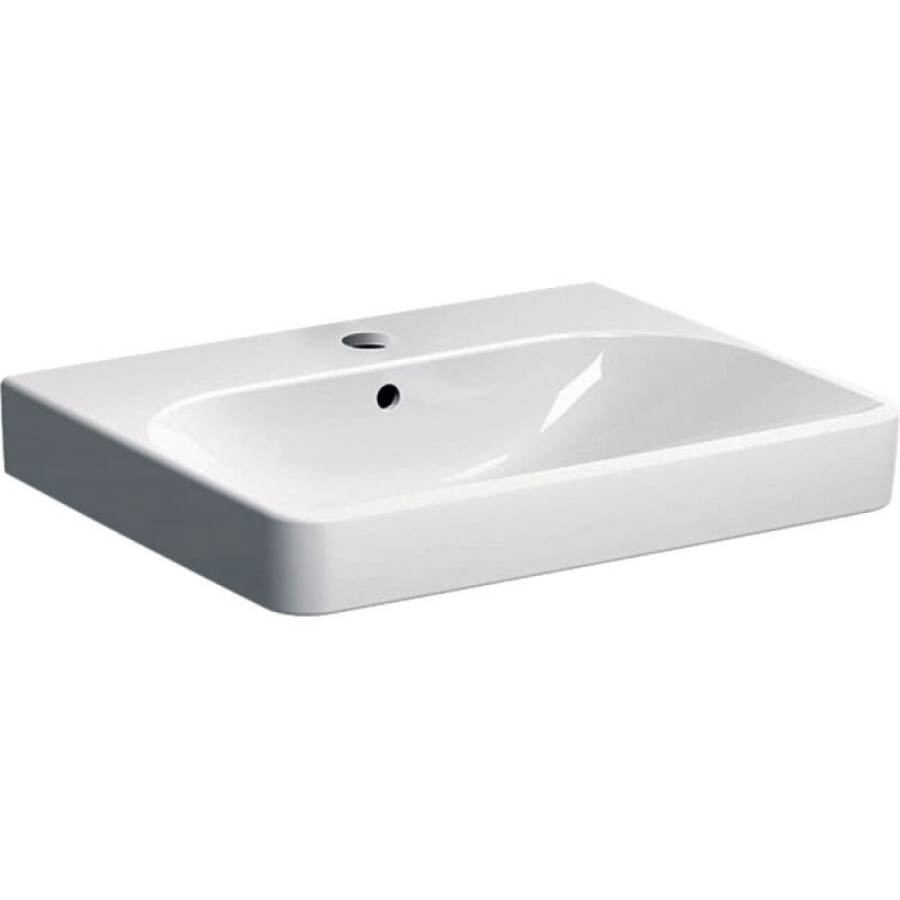 Раковина Geberit Smyle Square 500.229.01.1, 60 х 48 см, белая