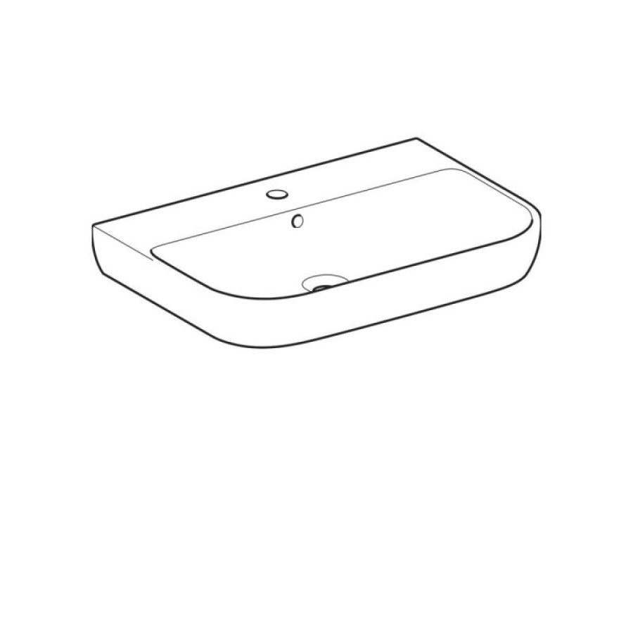 Раковина Geberit Smyle 500.248.01.1, 70 см, фарфор, белая