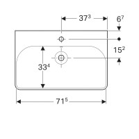 Раковина Geberit Smyle Square 500.249.01.1 75 х 48 см