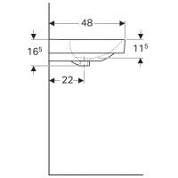 Раковина Geberit Smyle Square 500.249.01.1 75 х 48 см