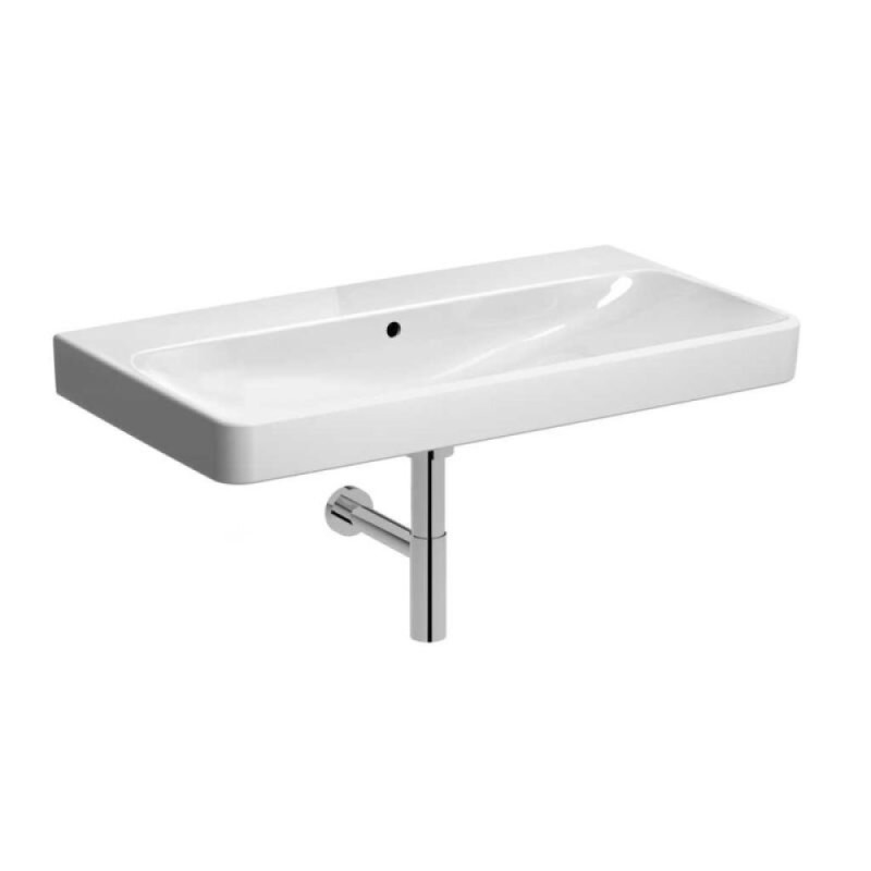 Раковина Geberit Smyle Square 500.250.01.1, 90 см, фарфор, белая