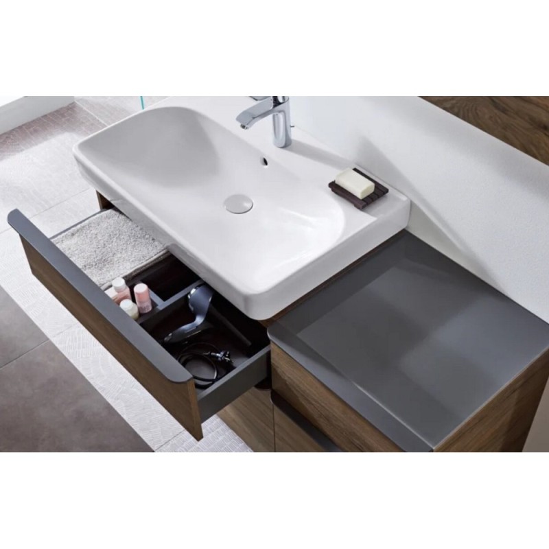 Раковина Geberit Smyle Square 500.251.01.1, 90 см, фарфор, белая