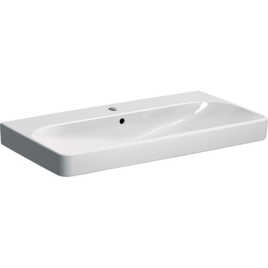Раковина Geberit Smyle Square 500.251.01.1, 90 см, фарфор, белая