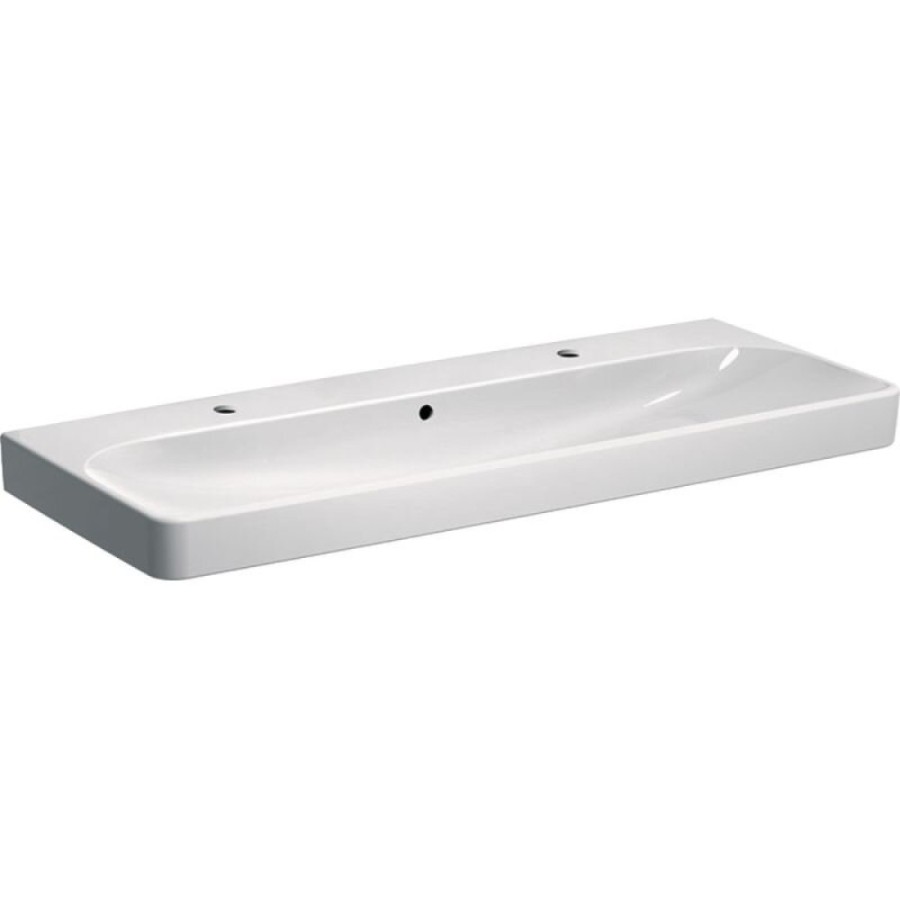 Раковина Geberit Smyle Square 500.253.01.1, 120 см, фарфор, белая