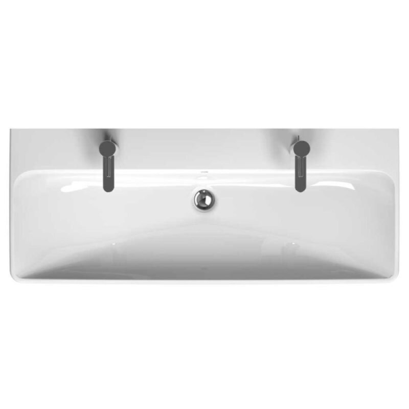 Раковина Geberit Smyle Square 500.253.01.1, 120 см, фарфор, белая