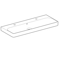 Раковина Geberit Smyle Square 500.253.01.1, 120 см, фарфор, белая