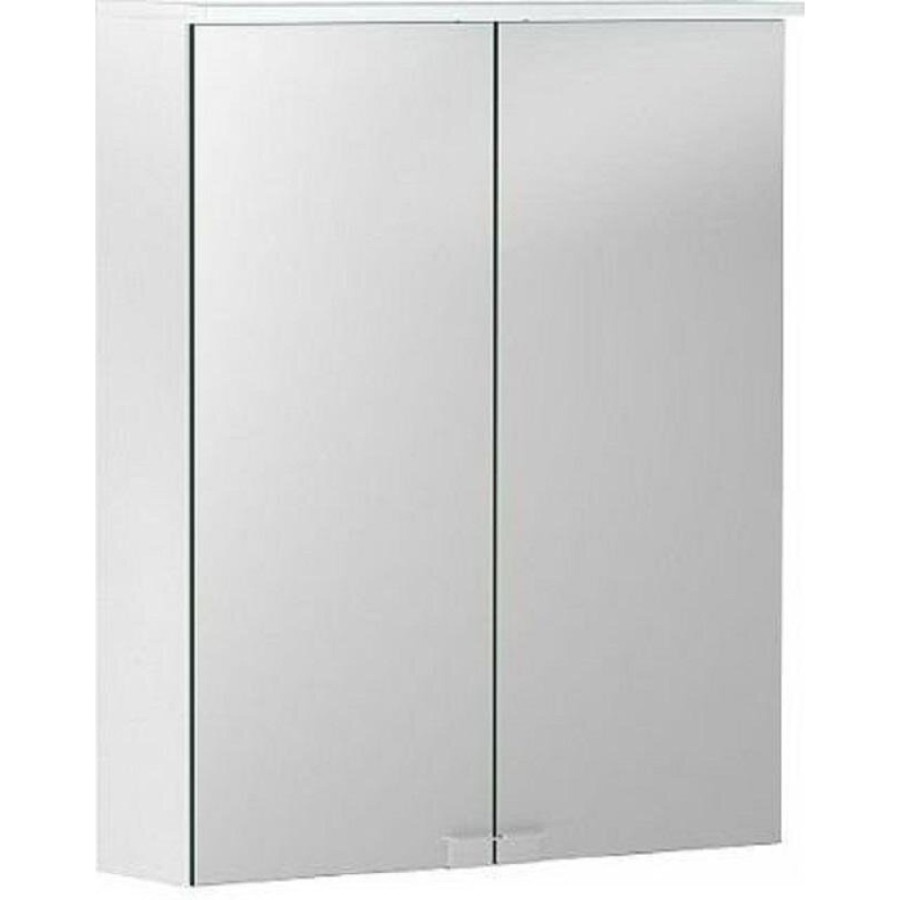 Зеркальный шкаф Geberit Option 500.258.00.1, 55 см, с LED подсветкой, цвет белый матовый