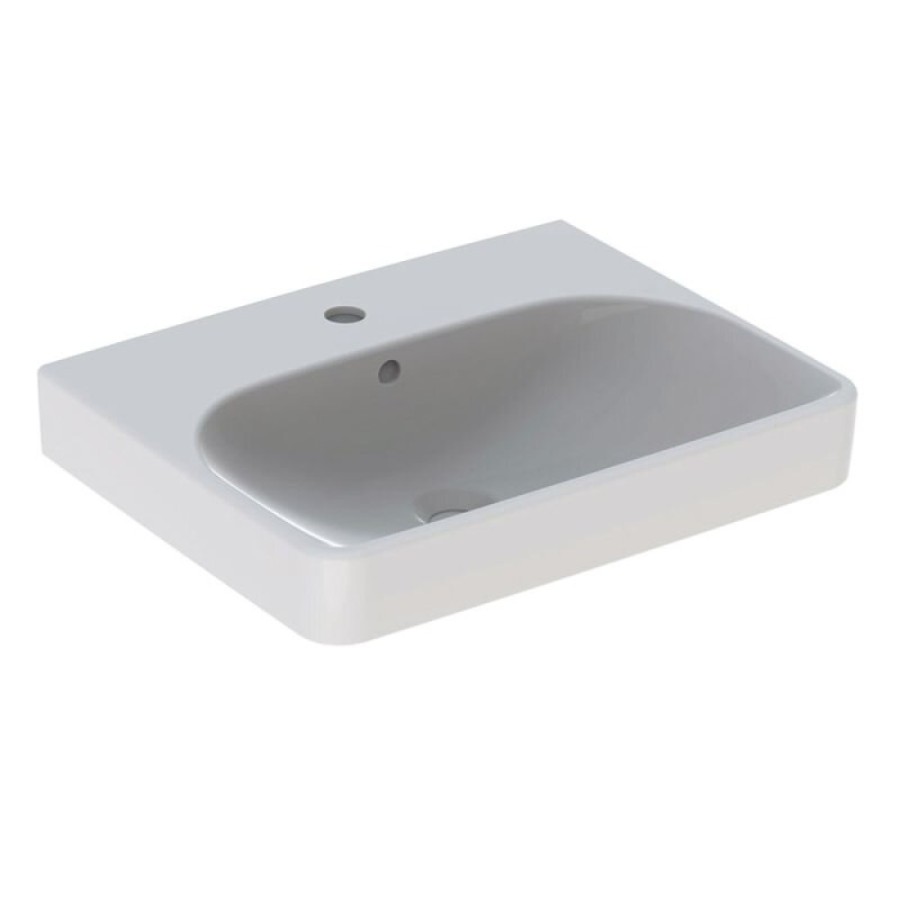 Раковина Geberit Smyle Square 500.259.01.1, 55 см, фарфор, белая