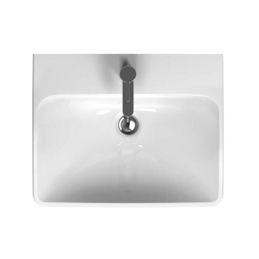 Раковина Geberit Smyle Square 500.259.01.1, 55 см, фарфор, белая
