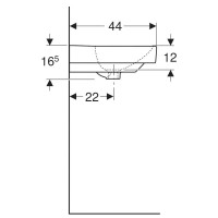 Раковина Geberit Smyle Square 500.259.01.1, 55 см, фарфор, белая