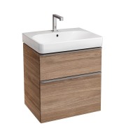 Тумба под раковину Geberit Smyle Square, 60 см, цвет орех пекан, 500.352.JR.1