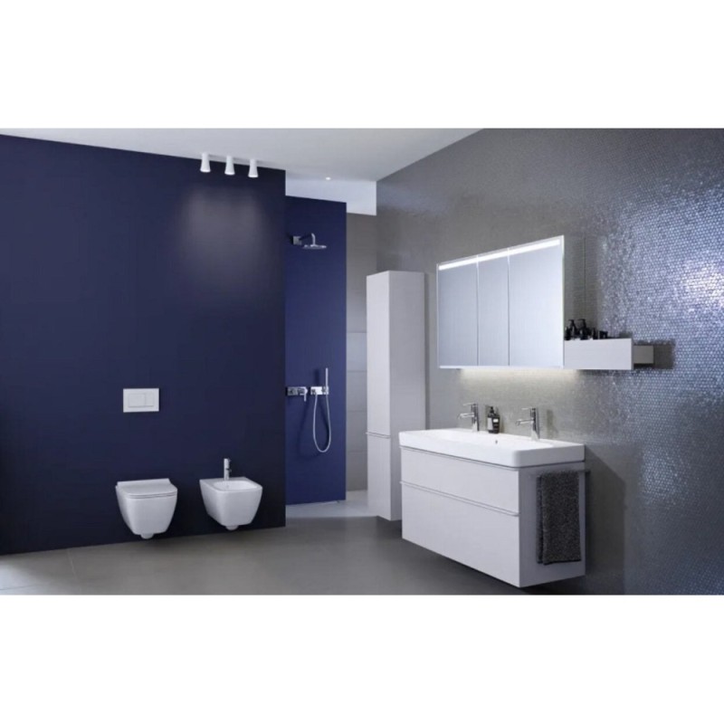 Тумба под раковину Geberit Smyle Square 500.354.JL.1, 88.4 см, подвесная, цвет песчаный глянец