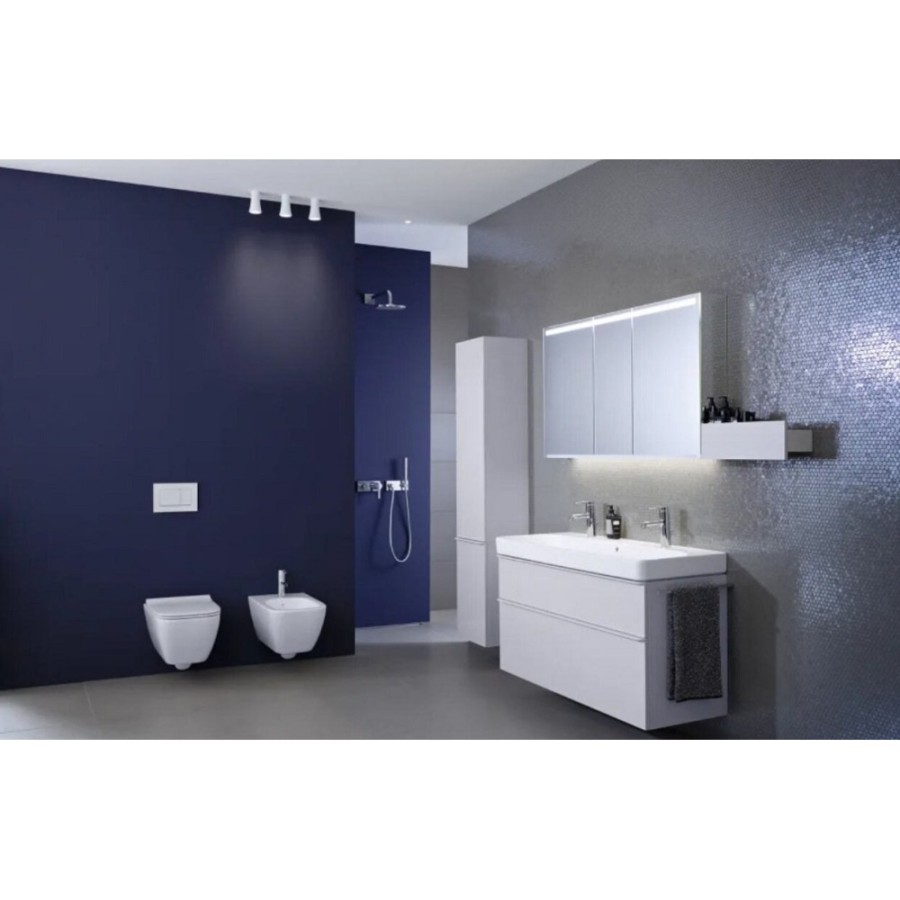Тумба под раковину Geberit Smyle Square, 120 см, цвет белый, 500.355.00.1