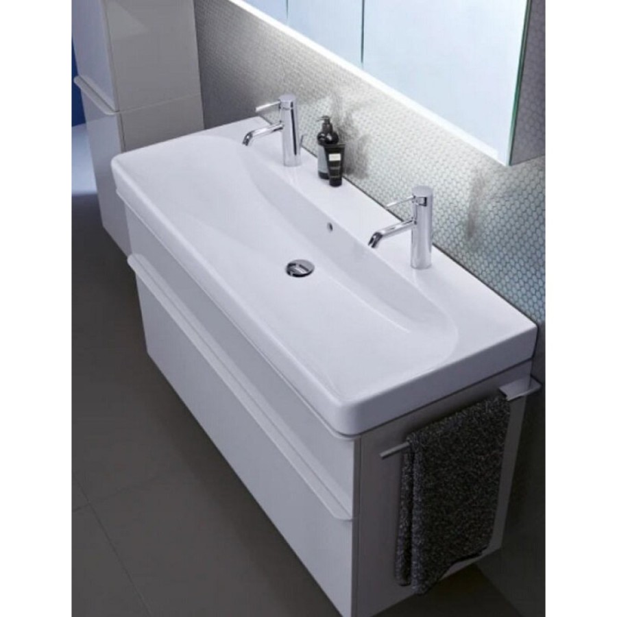 Тумба под раковину Geberit Smyle Square, 120 см, цвет белый, 500.355.00.1