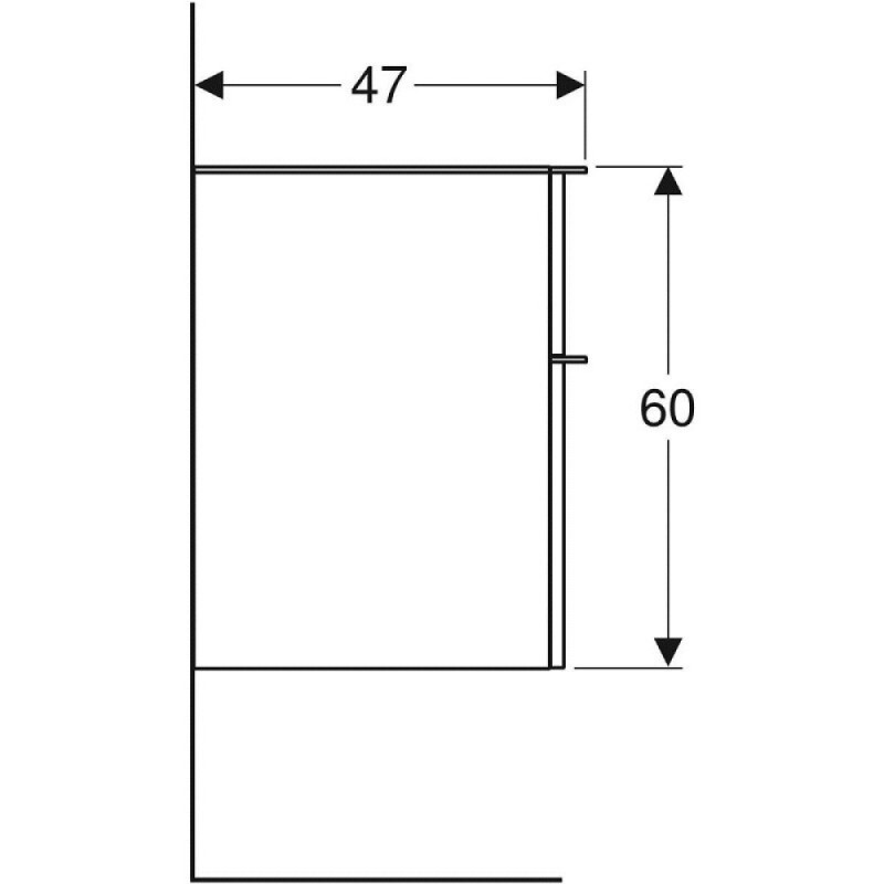 Тумба Geberit Smyle Square, 45 см, цвет орех пекан, 500.357.JR.1