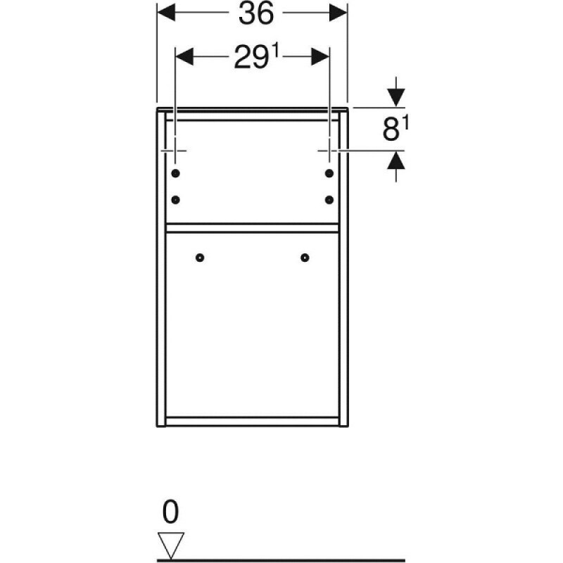 Шкафчик Geberit Smyle Square, 36 см, цвет орех пекан, 500.358.JR.1