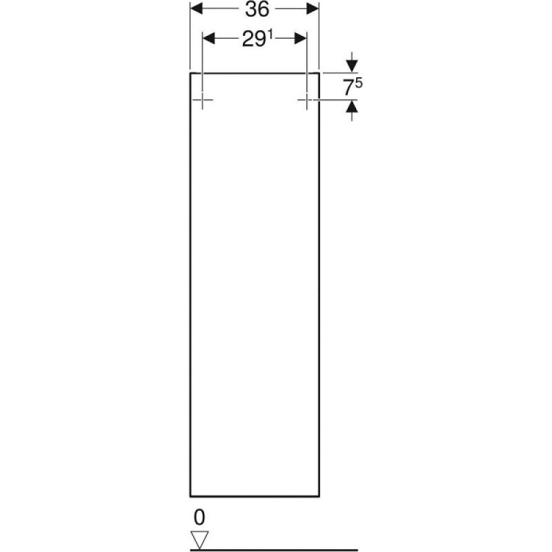 Шкаф-пенал Geberit Smyle Square, 36 см, цвет орех пекан, 500.361.JR.1