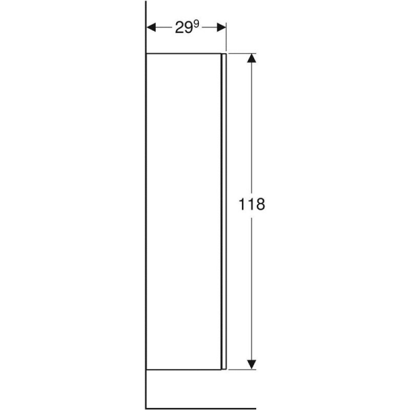 Шкаф-пенал Geberit Smyle Square, 36 см, цвет орех пекан, 500.361.JR.1