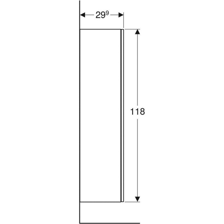 Шкаф-пенал Geberit Smyle Square, 36 см, цвет орех пекан, 500.361.JR.1