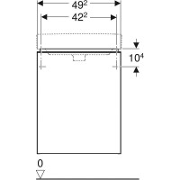 Тумба под раковину Geberit Smyle Square 500.364.JR.1/500.363.JR.1, 49 см, L/R, подвесная, цвет орех пекан