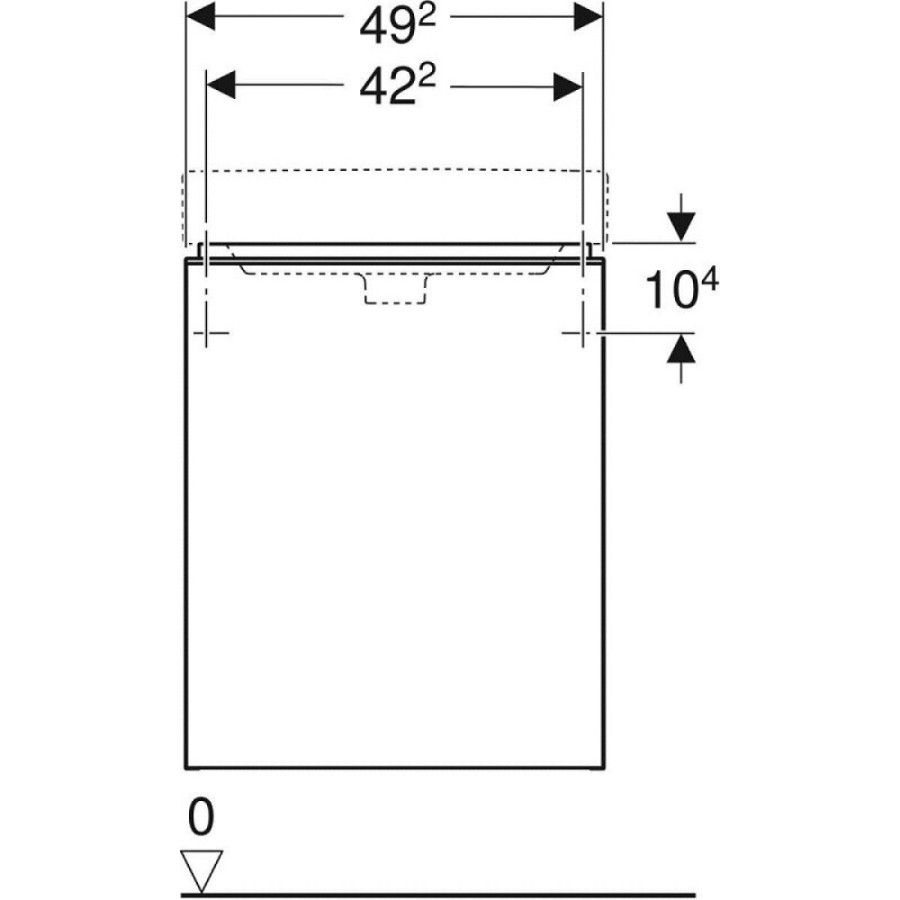 Тумба под раковину Geberit Smyle Square 500.364.JR.1/500.363.JR.1, 49 см, L/R, подвесная, цвет орех пекан