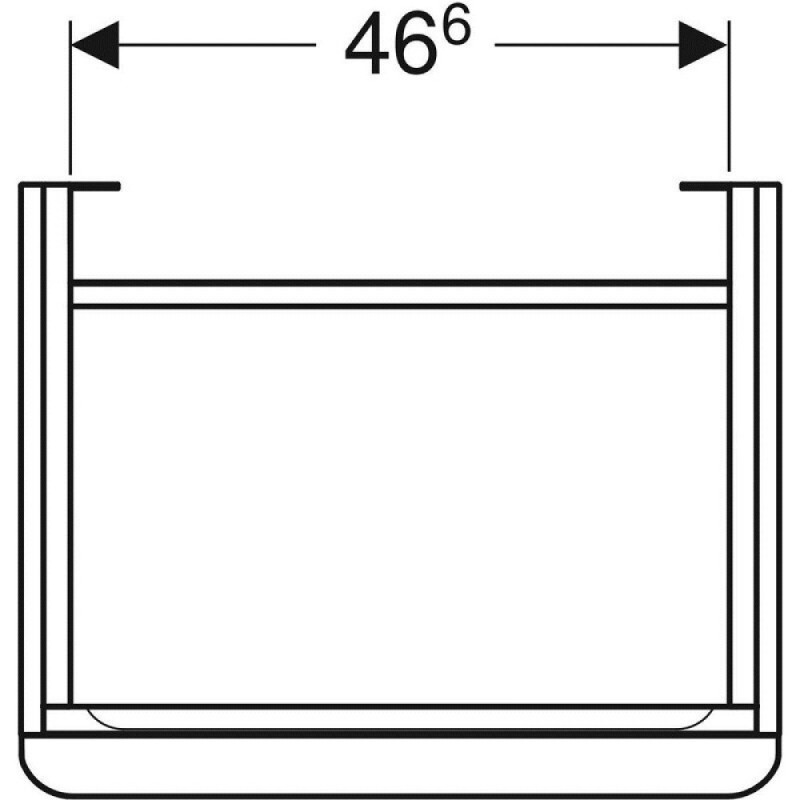 Тумба под раковину Geberit Smyle Square 500.366.JR.1/500.365.JR.1, 55 см, L/R, подвесная, цвет орех пекан