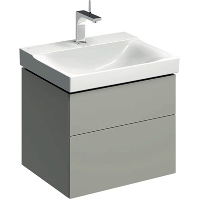 Тумба под раковину Geberit Xeno 500.506.00.1, 58 см, подвесная, с подсветкой, серая