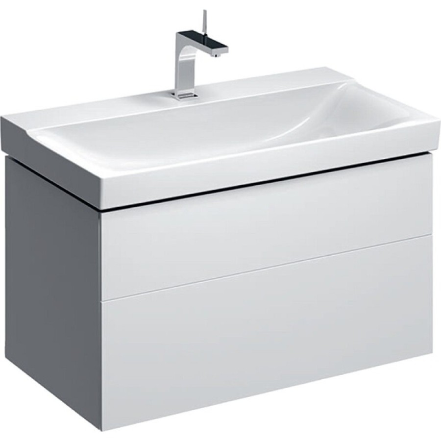 Тумба под раковину Geberit Xeno 500.509.01.1, 88 см, подвесная, с подсветкой, белая