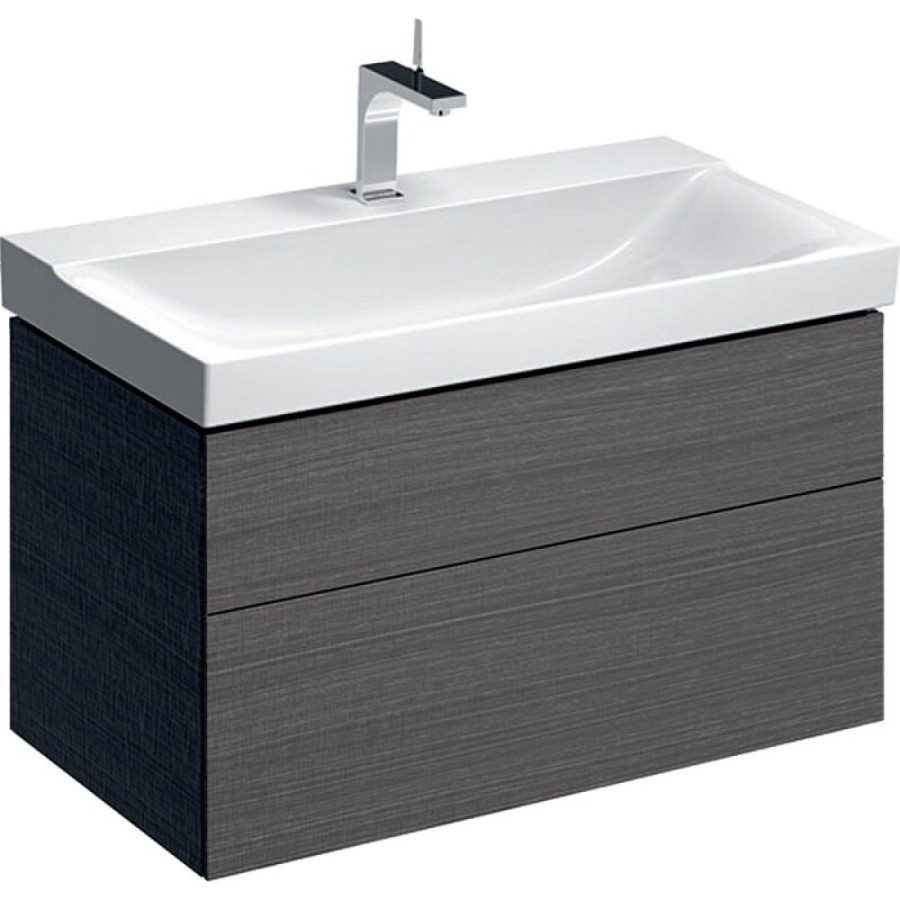 Тумба под раковину Geberit Xeno 500.509.43.1, 88 см, подвесная, с подсветкой, серая