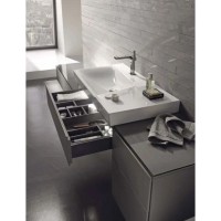 Тумба под раковину Geberit Xeno 500.515.00.1, 90 см, с подсветкой, подвесная, серая матовая