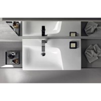 Тумба под раковину Geberit Xeno 500.515.00.1, 90 см, с подсветкой, подвесная, серая матовая