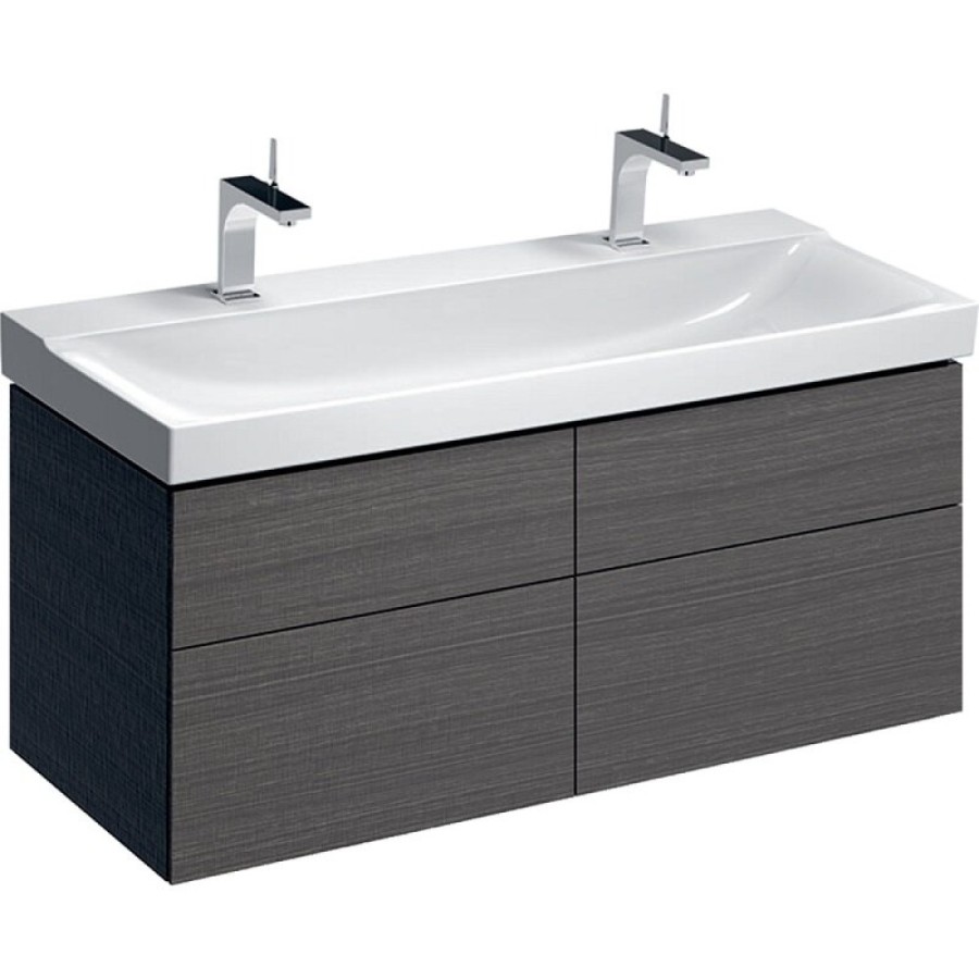 Тумба под раковину Geberit Xeno 500.518.43.1, 120 см, подвесная, с подсветкой, серая