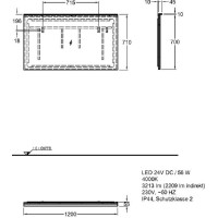 Зеркало Geberit Xeno2 500.519.00.1,120 см, с LED подсветкой, белое