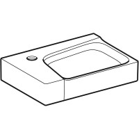 Раковина Geberit Xeno 500.529.01.1/500.528.01.1, L/R, 40 см, фарфор, белая