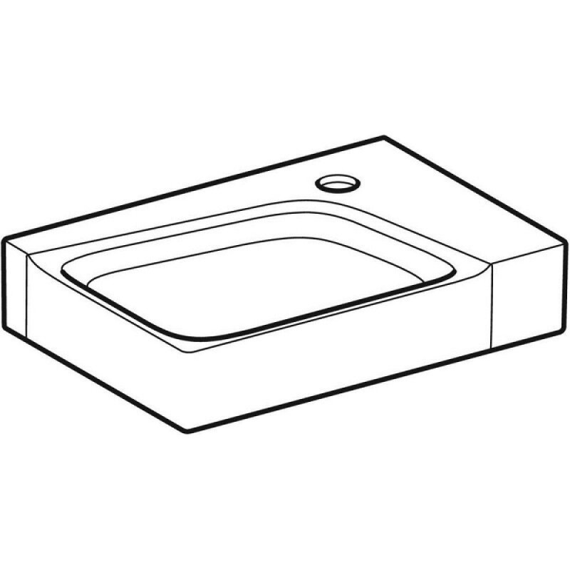 Раковина Geberit Xeno 500.529.01.1/500.528.01.1, L/R, 40 см, фарфор, белая