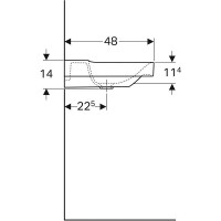 Раковина Geberit Xeno 500.532.01.1, 90 см, фарфор, белая